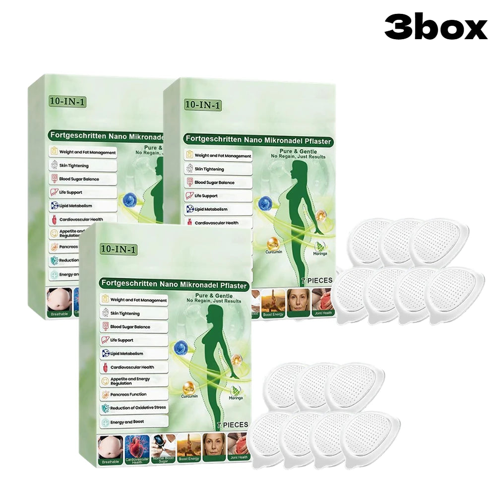 2026 Der neueste Nano-Microneedle-Straffungssticker – Moringa- und Curcumin-Extrakt, Hautstraffung, Fettmanagement für Frauen und Männer