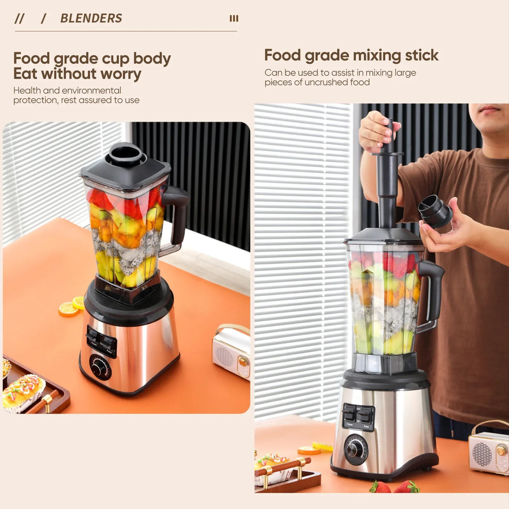 3-in-1 Leistungsstarker Standmixer Entsafter Smoothie Maker 0.5/1.5/2.5L 3 Behälter Küchenmaschine Mixer für Eis Nüsse Obst