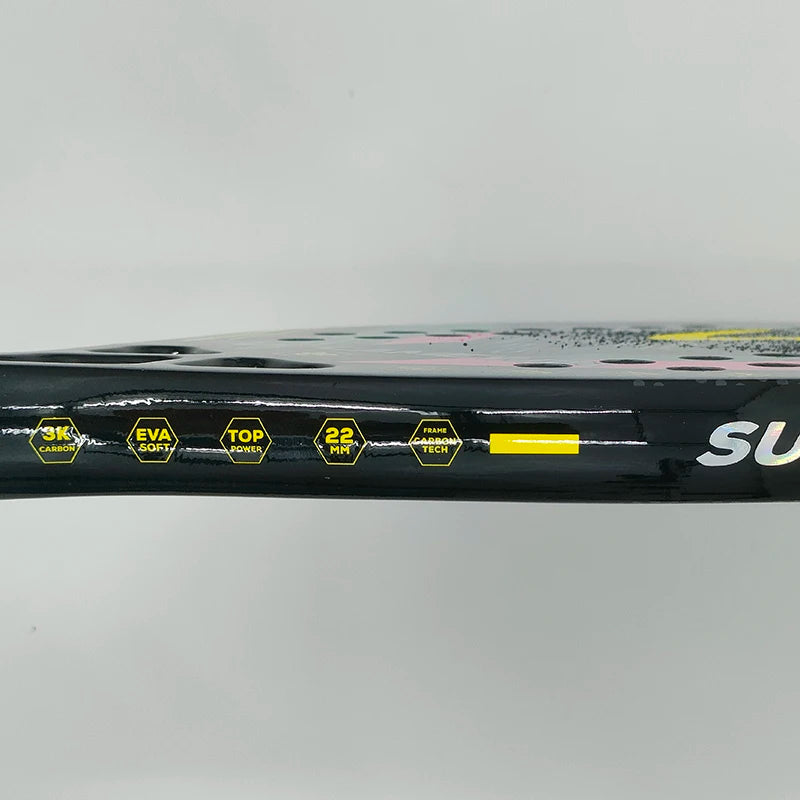 Camewin 3K Beach Tennisschläger Vollcarbon Raue Oberfläche Outdoor-Sport-Schläger für Herren Damen Erwachsene Seniorenspieler 2024 Neu