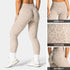 Teveo Eng anliegende, nahtlose Yoga-Leggings mit Leopardenmuster, hautfarbener hoher Elastizität, geeignet als Fitness-Laufhose