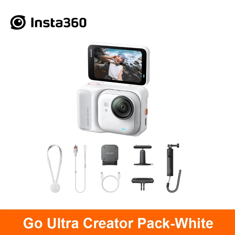 Insta360 GO Ultra Action-Kamera POV freihändig 4K 60fps Ultra-HD FlowState-Stabilisierung Insta 360 GO Ultra