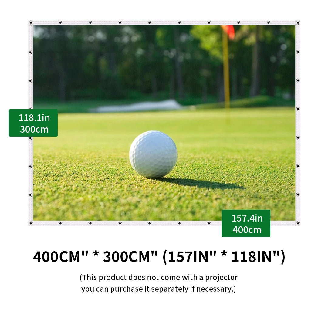 Caiton Golf Impact Screen – Geräuschlos, HD, Reißfest, Schwungtraining für Innen- und Außenbereich, Einfacher Aufbau, Schlagschutz, Verschiedene Größen