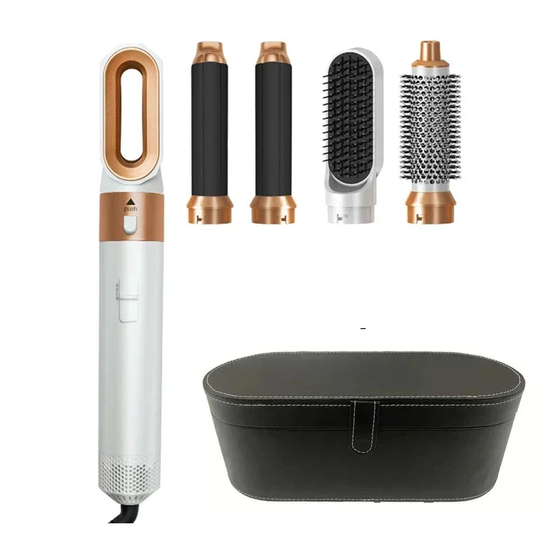 5-in-1 Warmluftbürste Heißluftkamm-Set Professioneller Lockenstab Haarglätter Styling-Tool für professionelle Haartrockner