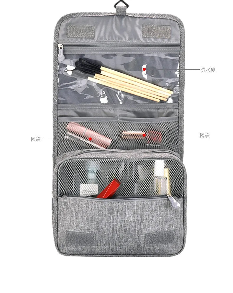 Hochwertige Make-up-Taschen für Damen Reise-Kosmetiktasche Kulturbeutel Wasserdichter Organizer Neceser Hängende Badezimmer-Waschtasche