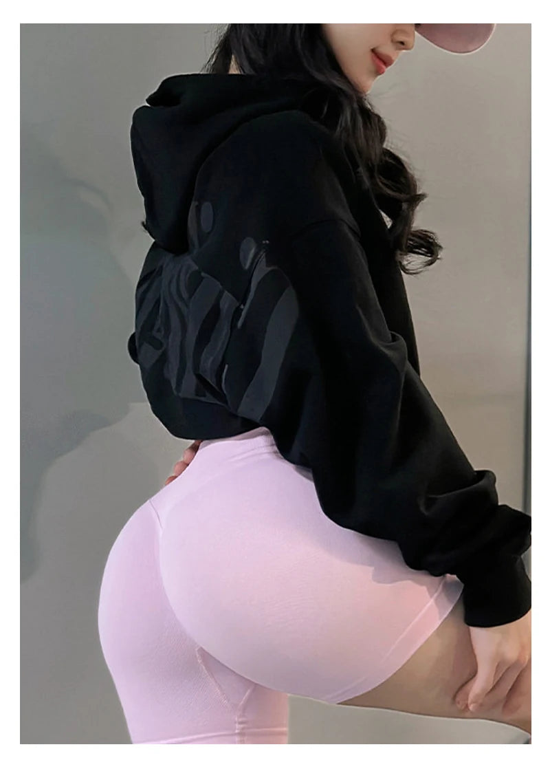 TKITK Shorts Nahtlose Yogahosen Damen Fitness Outfits Shark Bite Shorts für Fitnessstudio Laufen Radfahren Leggings