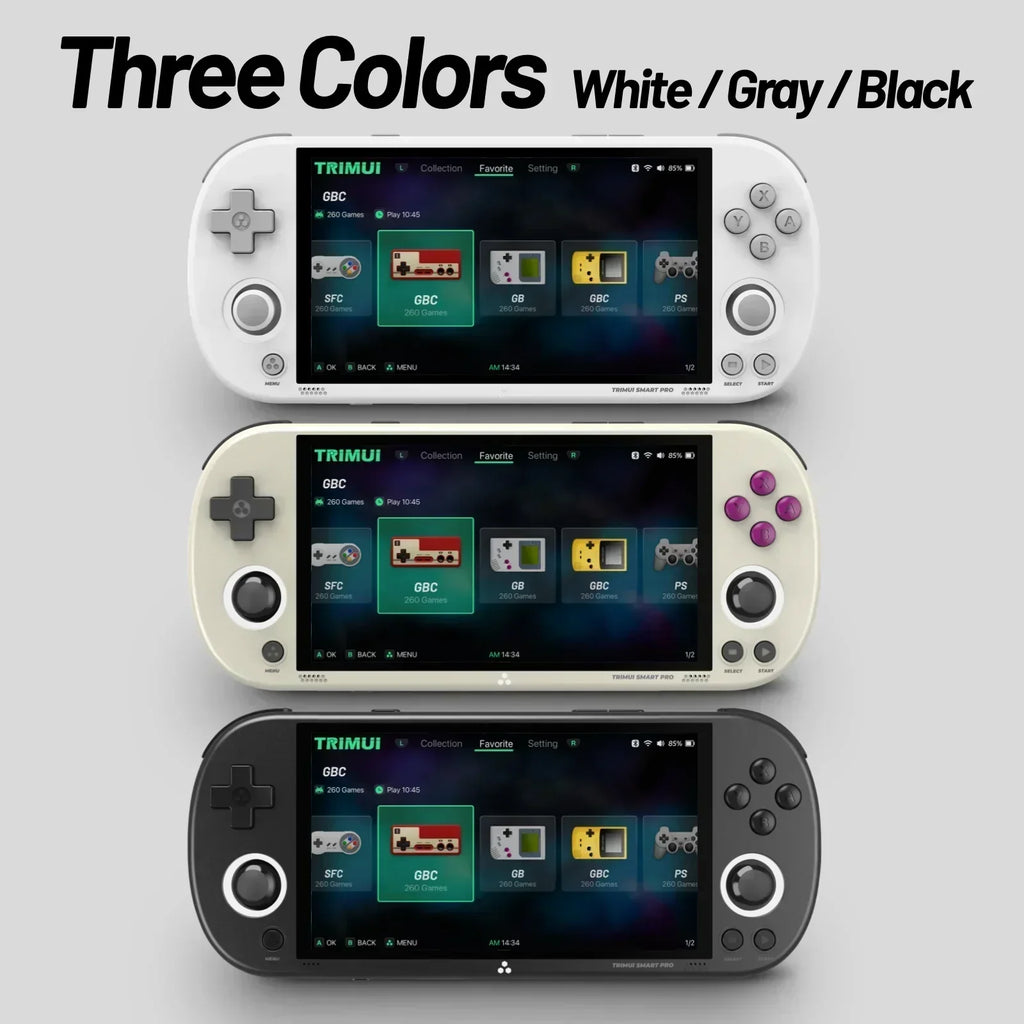 Trimui Smart Pro Handheld-Spielekonsole 4.96'' IPS-Bildschirm Videospielkonsole Linux-System Retro-Videospielkonsolen Geburtstagsgeschenke