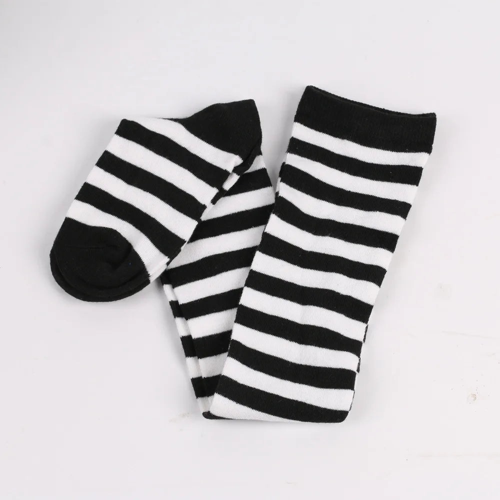 Farbige gestreifte Strümpfe Japanische Overknee-Socken Mode Frauen Warmhalten Socken Sexy Schlanke Lange Socken Strumpfwaren JK Cosplay Lolita Y2k