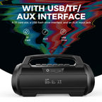 W-KING 70W RMS Bluetooth Portable Speaker,  Speaker Wireless Loud IPX6 Waterproof Bluetooth Speakers with Subwoofer/Bass Boost