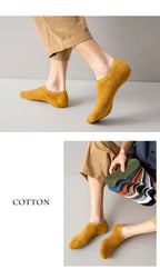5 Paar Herren Baumwoll Kurzsocken Hochwertige Crew Ankle Casual Weiche Rutschfeste Atmungsaktive Low-Cut Sommer Herbst Socken für Herren