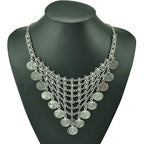 Multi-style Vintage Coin Choker Necklace for Women Boho Afghan Ethnic Gypsy Native Tribal Dress Turkish Pakistan Indian Jewelry