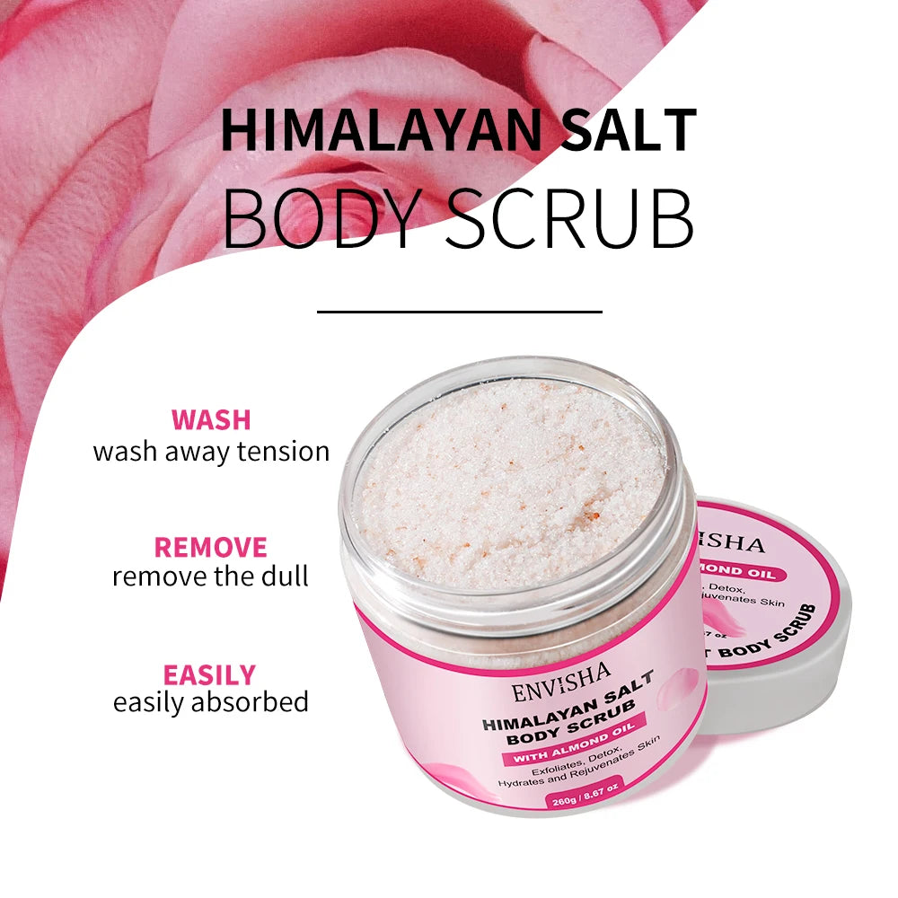ENVISHA Schönheit Gesundheit Rose Körpermassage Badesalz Peeling Feuchtigkeitsspendend Nährend Hauterweichend Aufhellend Hautpflege Porenverkleinernd