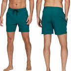 Escatch 2026 Sommer Herren-Badebekleidung Einfarbig Multicolor Polyester-Netzfutter Seitliche Reißverschlusstasche Maillot De Bain Homme Sportshorts