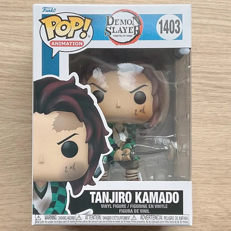 Funko POP Original Echtes Demon Slayer Anime Figur Tanjiro Kamado 1403 Actionfigur Spielzeug für Jungen Mädchen Geschenkmodell