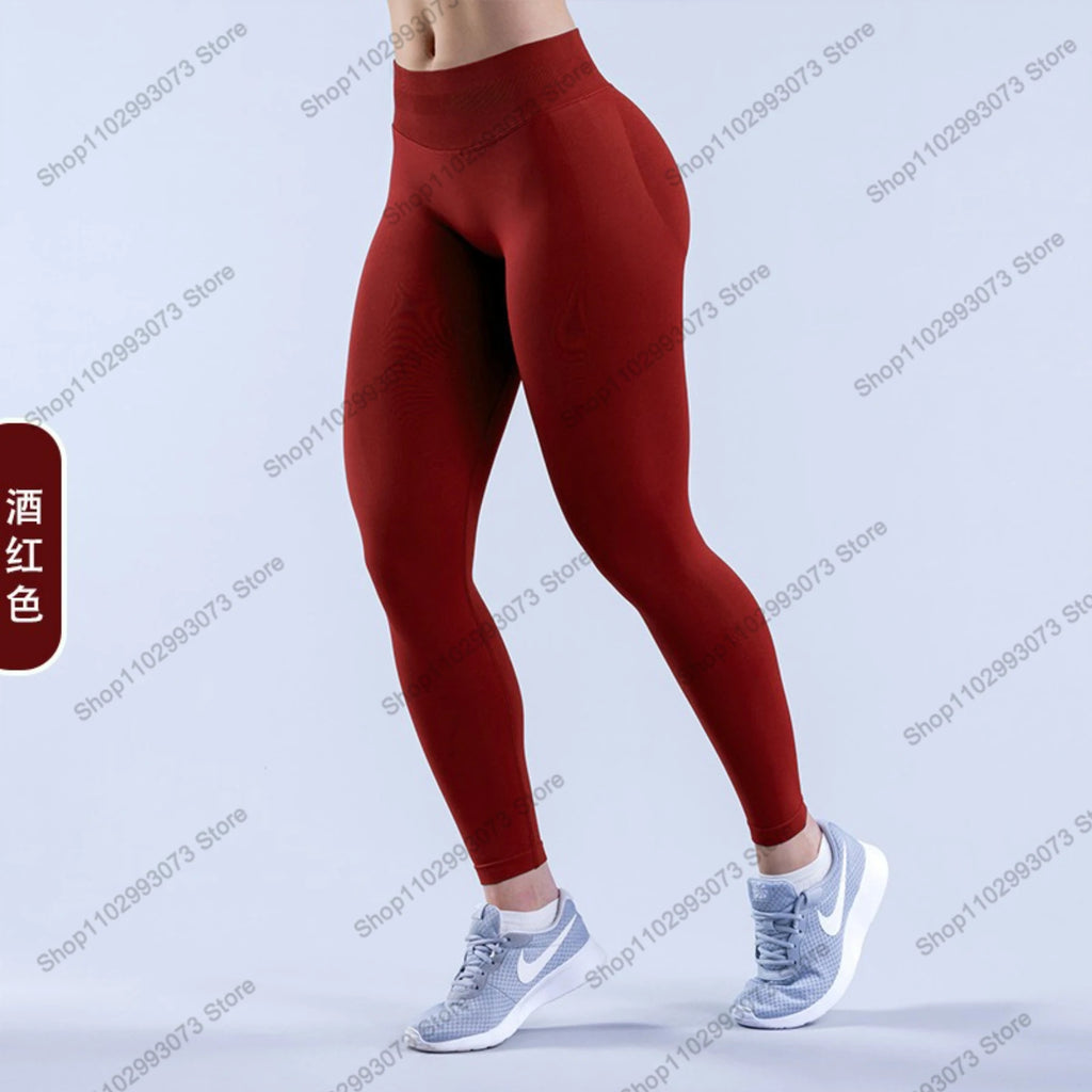 Damen High Waist Nahtlose Yoga Leggings Bauchkontrolle Po-Lifting Workout Hose Weiche Athletic Leggings für Fitnessstudio Fitness Laufen