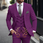 Herren Khaki 3-teiliger Anzug Klassischer spitzer Revers Business Formal Hochzeit Bräutigam Slim Fit Eleganter Gentleman-Stil Mode Blazer
