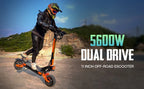 VREOM Z36-Adults Electric Scooter-5600W Motor 60V30AH Battery Off Road E-Scooter,75KM/H Speed 11'' Tire Foldable EScooter
