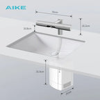 AIKE 2-in-1 Automatic Sensor Tap Hand Dryer Stainless Steel Integrated Basin Faucet High Speed Air Hand Drying Device AK7120