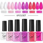 LILYCUTE Nagelgel-Politur-Set, Rosa Grün, Frühling, DIY-Nagelkunst-Design, lang anhaltend, Soak Off UV Gel, Maniküre, Malgel, Vernis-Kit