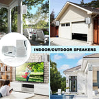 Herdio 3.5'' 2 STÜCK Passive Outdoor-Lautsprecher, kabelgebunden, wasserdicht, 200W, 3-Wege, hochwertige montierbare Wandlautsprecher mit überragendem Klang
