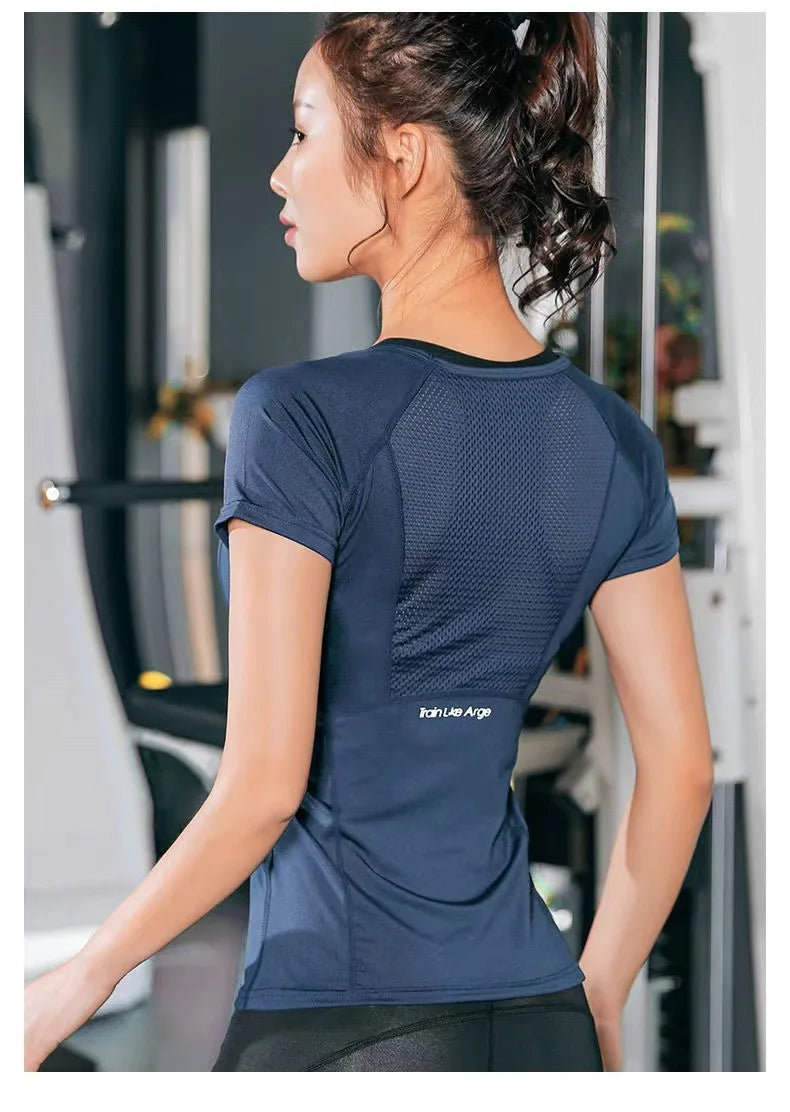 Damen-Sportbekleidung für Fitness, Laufen, Joggen, nahtloses Langarm-Sportshirt für Damen, Yoga-Top, weibliche Workout-Oberteile, T-Shirt