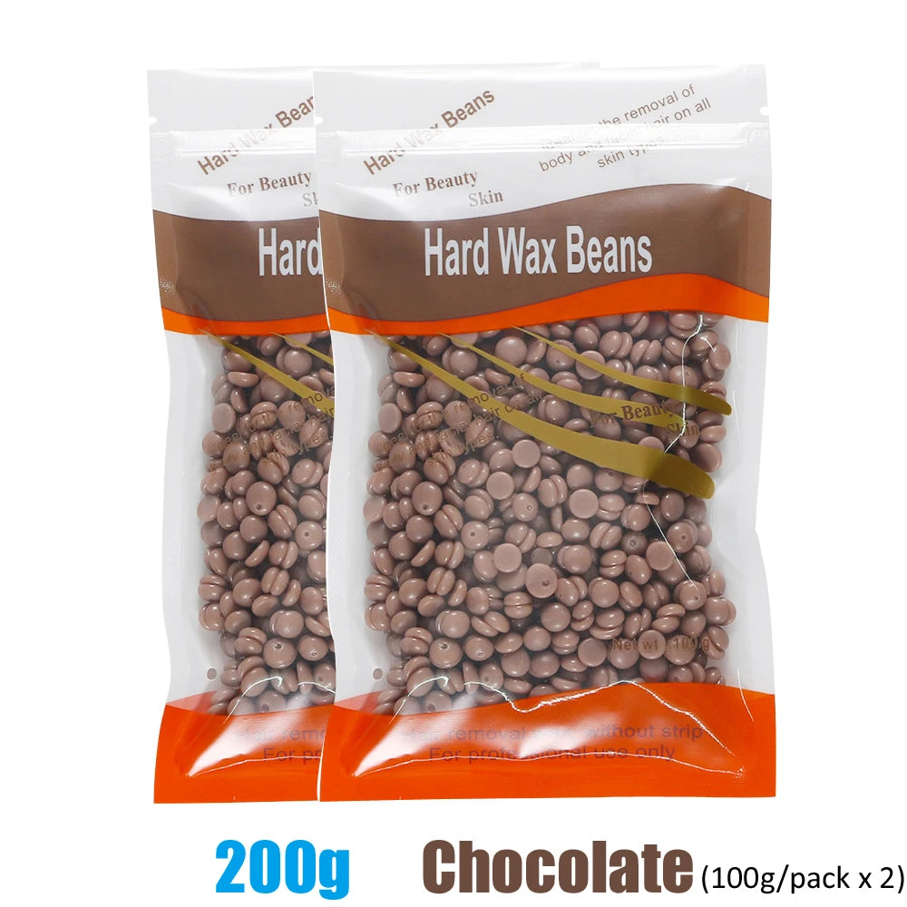 500ML Wax Heater Set For Body Hair Removal Unisex / Black And White Color Electric Display Screen Wax Heater / 200g Wax Beans