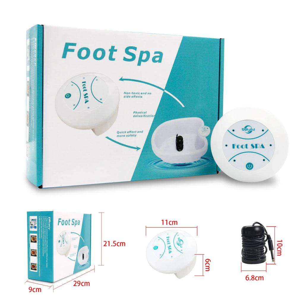 Detox Ionen Elektrische Fußbad Massager Maschine Fußbad Reinigungsfußspa Vibrations-Whirlpool Pflege Arrays Aqua Gesundheitstherapie