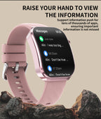LIGE Neue 2,2-Zoll 3D Gebogenes Display Smartwatch Mit LED-Licht Thermometer Gesundheitsmonitor Smartwatch BT Anruf Sport Fitness Uhr