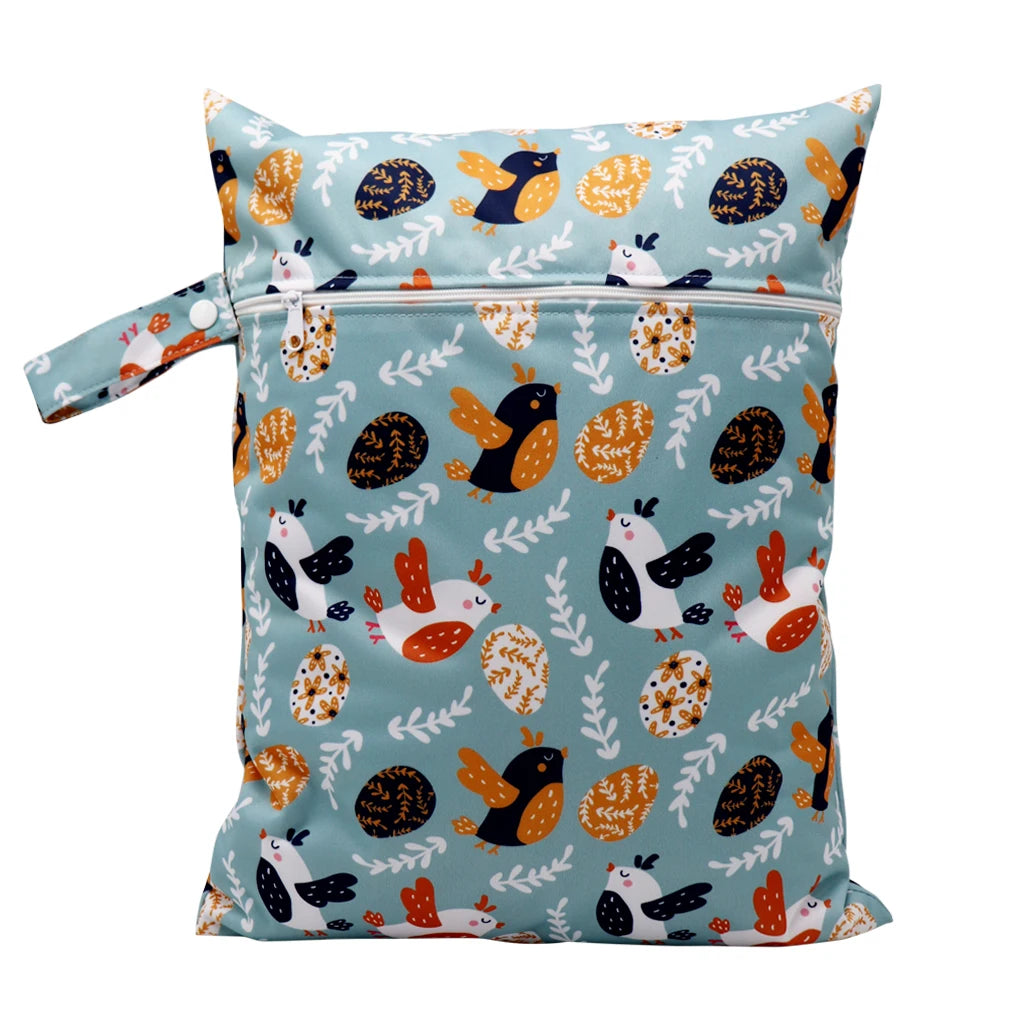 Wasserdichte Wickeltasche Windeltasche Mama Baby Umstandstasche Waschbare Reißverschluss Windel-Organizer Trockenbeutel Reisetragetasche 30x40cm