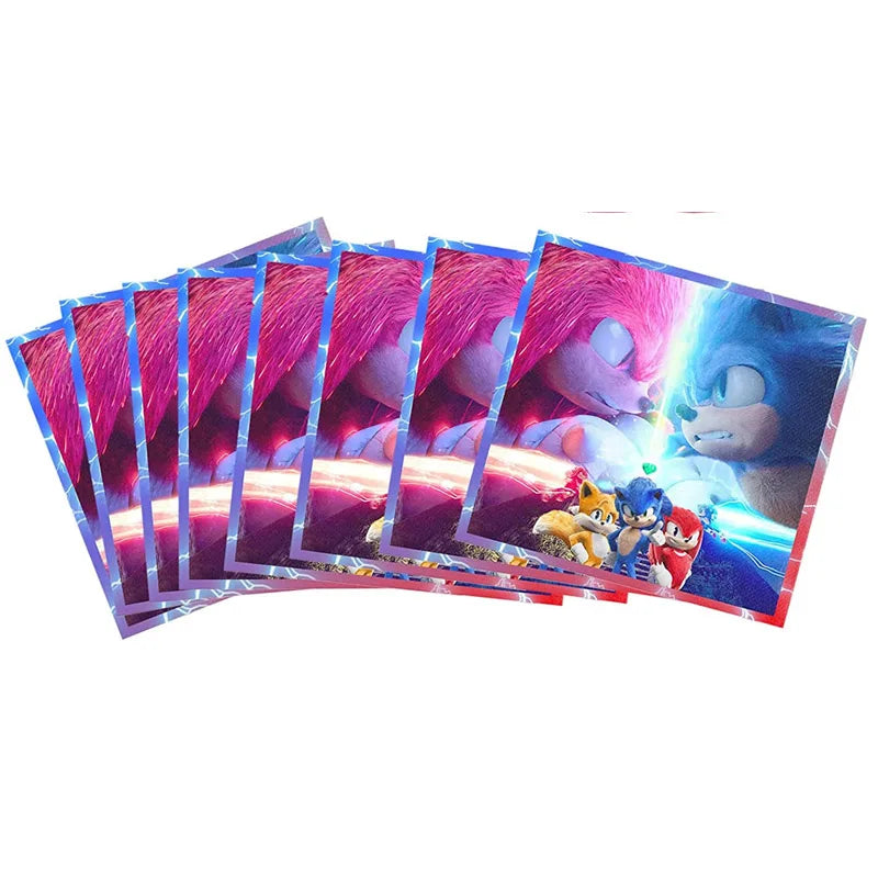 Sonic Geburtstagsparty Dekoration Spiel Igel Ballons Actionfigur Party Pappteller Handtuch Becher Tischdecke Spielzeug Kindergeschenke