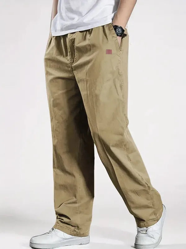 2025 Herren Jogginghose Lässig Relaxed Fit Cargohose Kordelzug Sweathose Wanderhose Outdoor Twill Sporthose