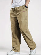 2025 Herren Jogginghose Lässig Relaxed Fit Cargohose Kordelzug Sweathose Wanderhose Outdoor Twill Sporthose