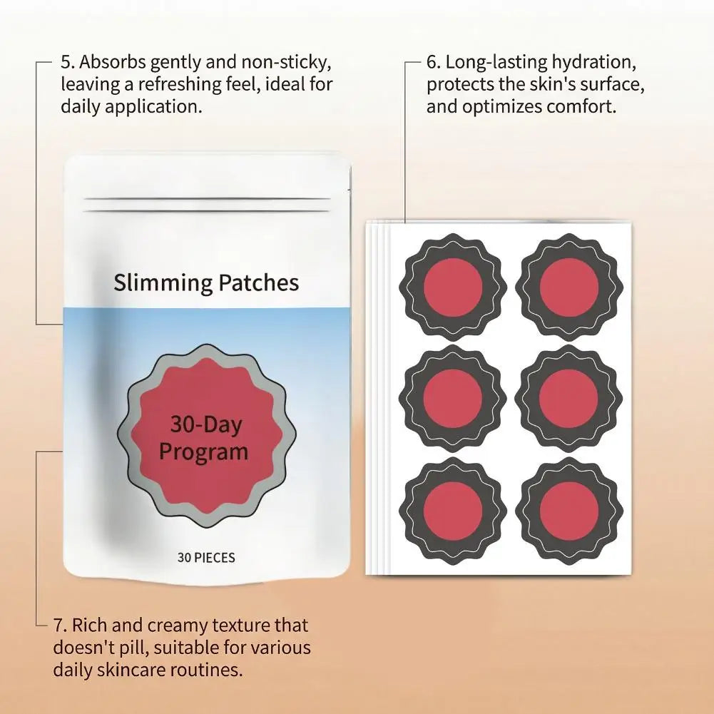 Patches | 30Stk. 1-10 Beutel Abnehmpflaster, wissenschaftliche Formel zur Appetitkontrolle, Unterstützung beim Gewichtsmanagement, Aufkleber zur Körperpflege