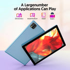 Neueste globale Version Android 15 Tablet, 10-Zoll-Tablet, Quad-Core-Prozessor, 1280*800 Auflösung, 12 (3+9) GB RAM, 64 GB Speicher