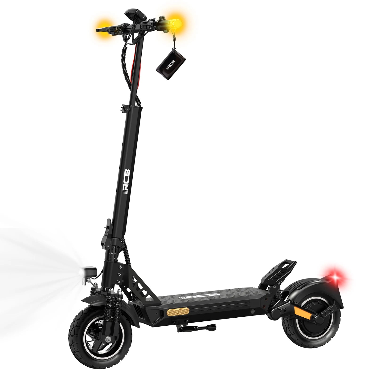 RCB NFC D5 ABE Ultra Elektroroller für Erwachsene ABE-zertifiziert 500W Motor 1600W Spitze 27Ah Akku 110-130km Reichweite 10 Zoll selbstreparierende Reifen Doppelte Bremsen Dual-Federung Blinker NFC APP Hauptbild
