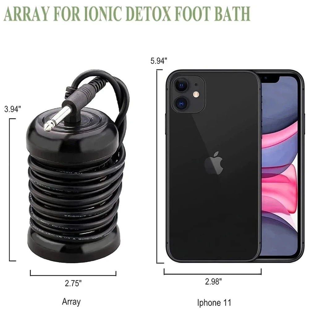 6/1 Stk. Ionen-Detox-Arrays Fußbad Ionen-Kopf Füße reinigen Ionisches Aqua-Zellen-Spa Fußmassage Linderung Entspannung Druck Gesundheit