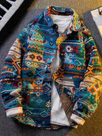 Frühlings- und Herbstjacke für Herren im neuen Ethno-Stil mit Aufdruck, hochwertige, stilvolle Trendjacke