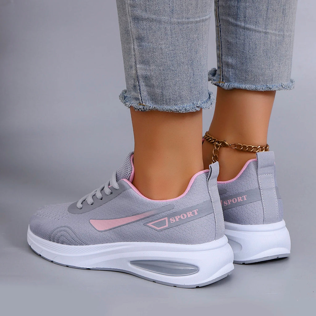 Frühlings-Freizeitsportschuhe für Damen, modisch, atmungsaktiv, leicht, rutschfest, verschleißfest, flache Schuhe