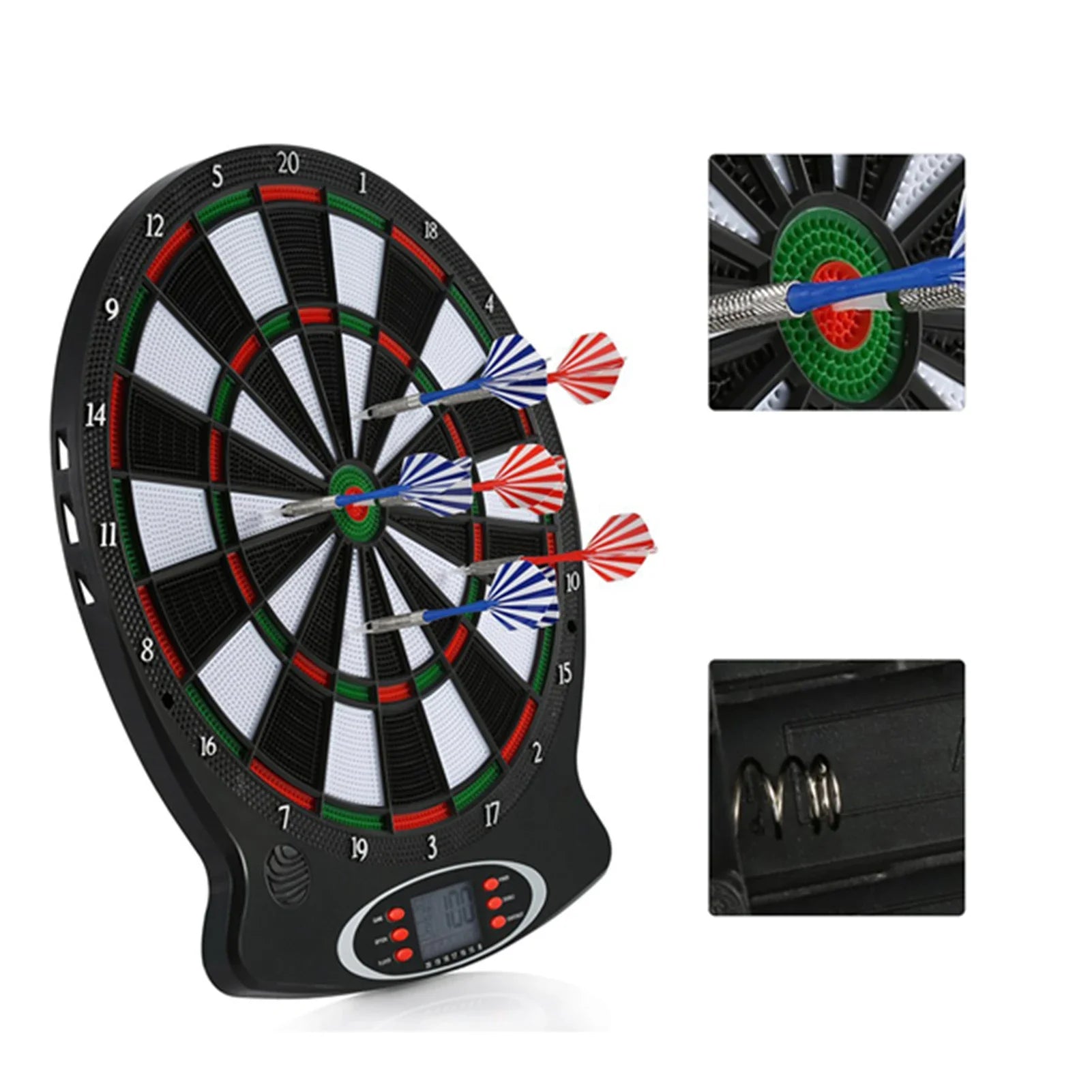 Professionelle elektronische Dartscheibe mit LCD-Anzeige, 6 Darts inklusive, für Zuhause, Bar und Party