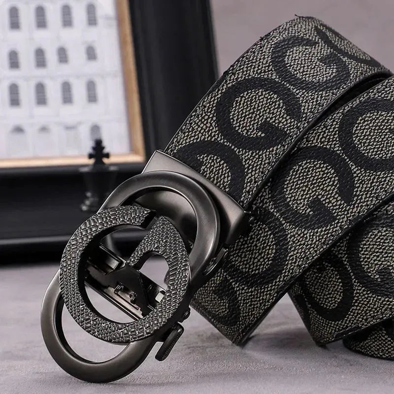 New luxury brand men's leather belt, 3.4 cm width, high-quality belt for women, women's belt design Hauptbild