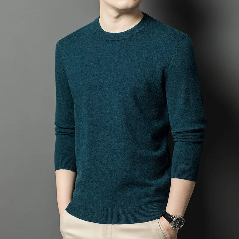 2025 Neuer Herren-Freizeitpullover Rundhals Langarm Strickpullover Rautenmuster Mode Vielseitiges Oberteil 2029