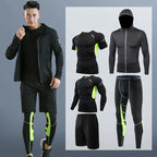 Herren Lauf-Trainingsanzug Fitness Sportbekleidungs-Set Kompressions-Leggings Sportkleidung Gym Enganliegende Jogginghose Rash Guard Lycra