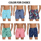 DATIFER Herren Sport-Badeshorts im neuen Stil Polyester-Druck Fitness-Badehose Surfen Badehose Badebekleidung