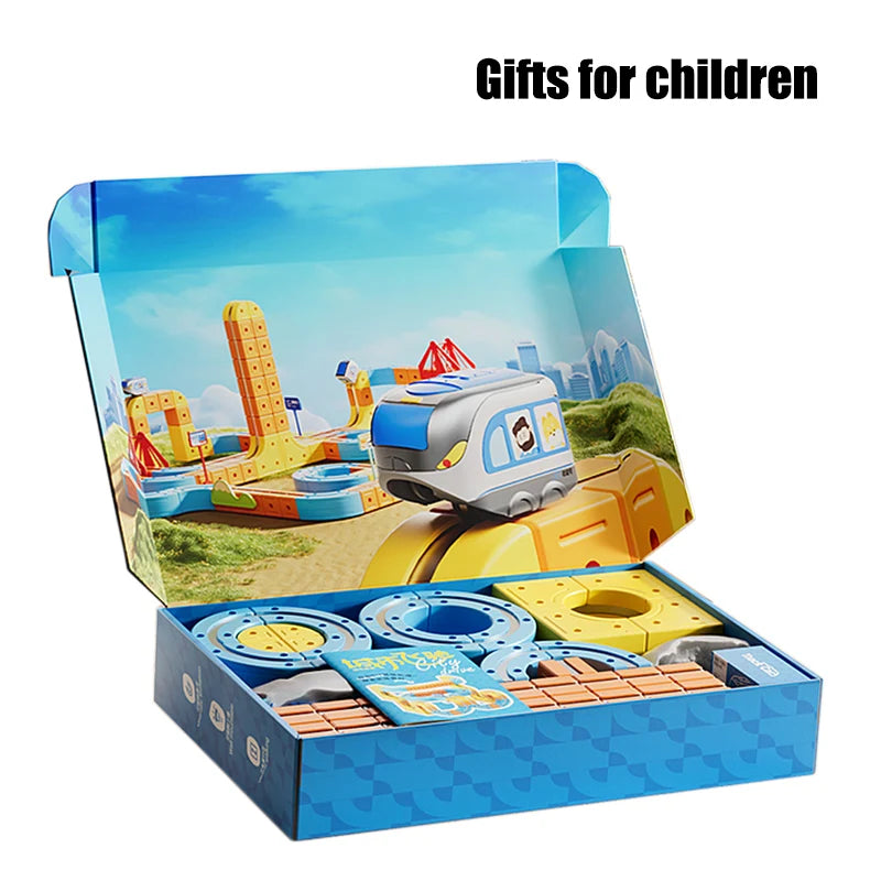 Magnetischer Zug Spielzeug für Jungen Spur 1:64 Elektrische Schiene DIY Magische Fahrzeug Modell Spielzeug Bildung 3 Jahre Kinder Geschenke