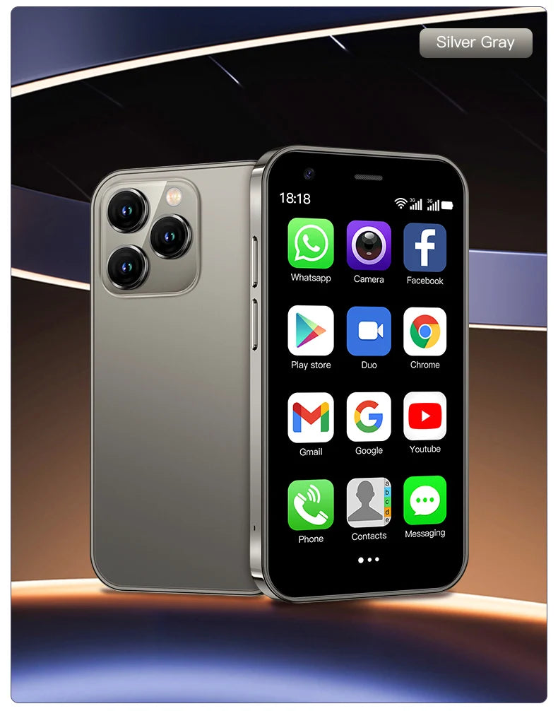 SERVO 15SE Mini Smartphone 3G WCDMA Android System WiFi Hotspot Play Store 3.0" Display Kleine Palm-Smartphones Dual SIM Standby