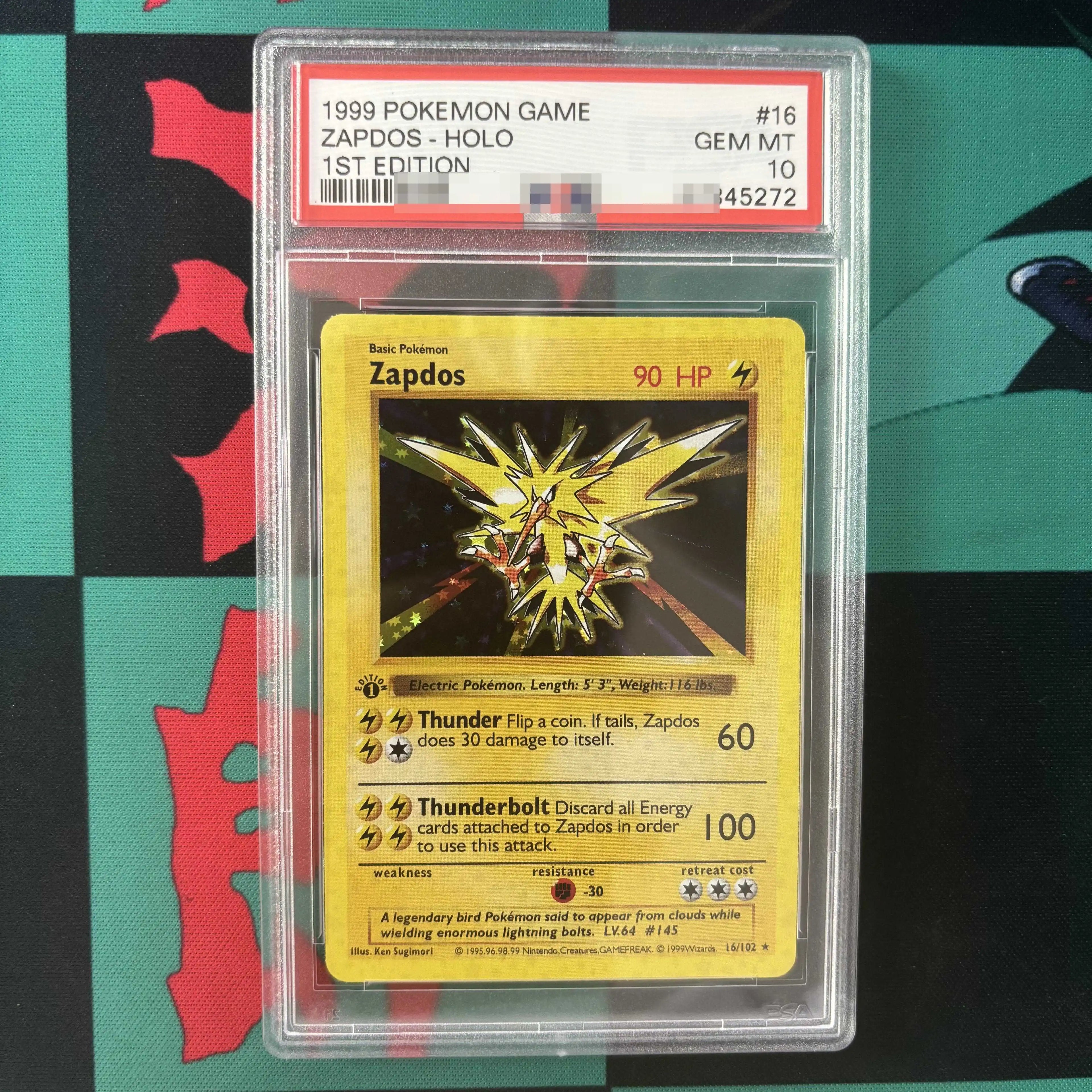 DIY 1999 PTCG SPIEL Englische Version 1. AUFLAGE GLURAK TURTOK Sammelkarte 10Punkte Bewertung Karte Anime Spielkarte Geschenk Spielzeug