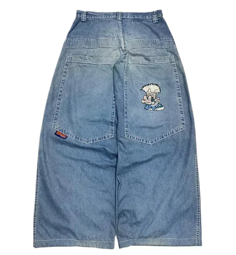 Amerikanische Y2K 2025 Neue weite Baggy Black Jeans Oversized Damen Street Casual Joker Denim-Hose Paar-Jeans Vintage Streetwear