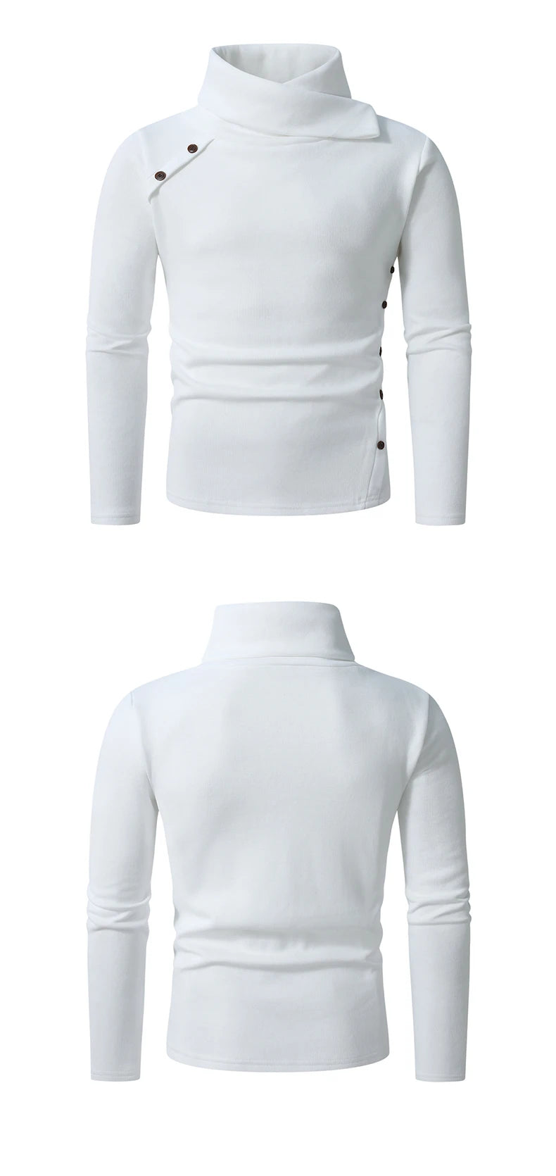2026 Neuer Herren-Rollkragenpullover in Weiß, britischer schwarzer Pullover, asiatische Größen M-4XL. Graue Pullover