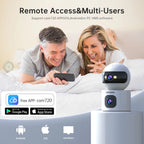 Lenovo Dual-Lens HD IP Überwachungskamera 8MP WLAN-Kamera für den Innenbereich Automatische Verfolgung Farb-Nachtsicht-CCTV Audio-Video-Überwachungskamera