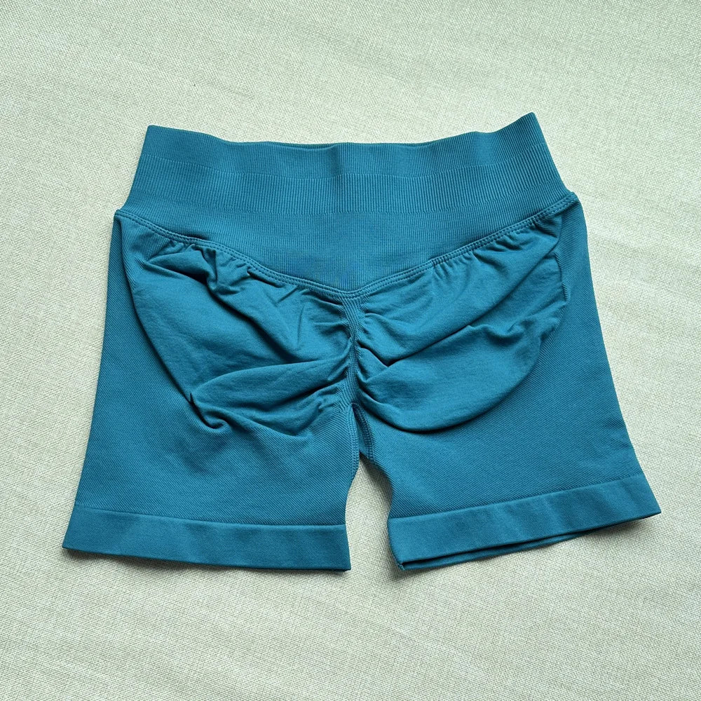 D LOGO Impact Nahtlose Fitness-Pfirsich-Hüft-Sport-Yoga-Leggings Shorts