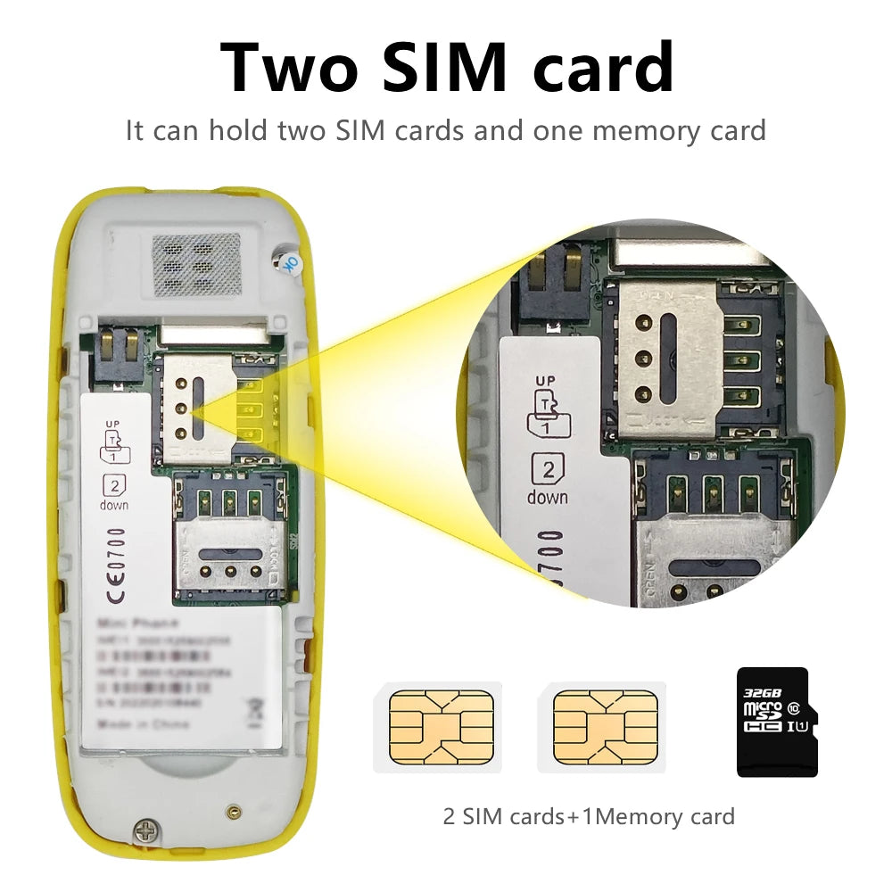 SERVO BM10 Mini-Handy 2 SIM-Karten Bluetooth-Kopfhörer Stimmwandler Dialer Geringe Strahlung Tonaufnahme Kleines Mobiltelefon